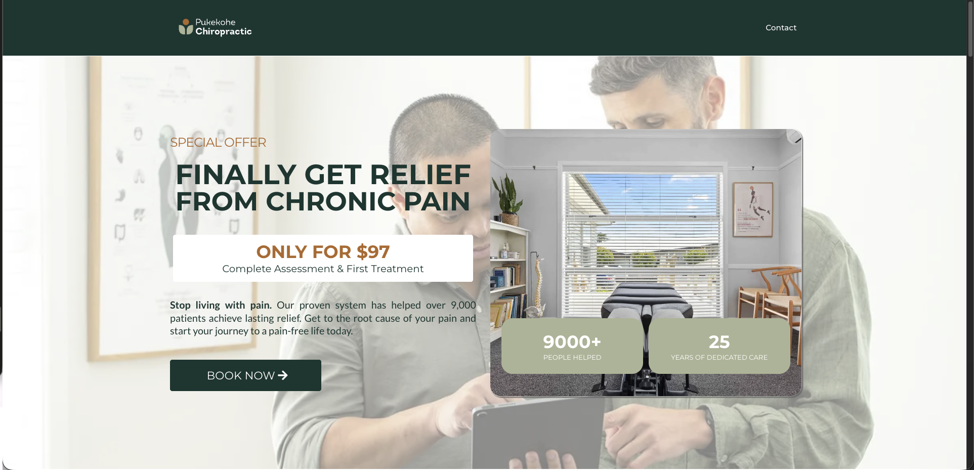 Chiro Ads landing page